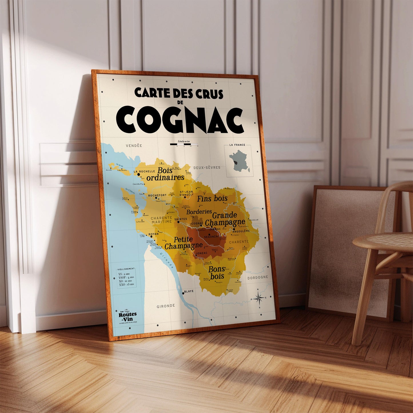Carte des crus de Cognac