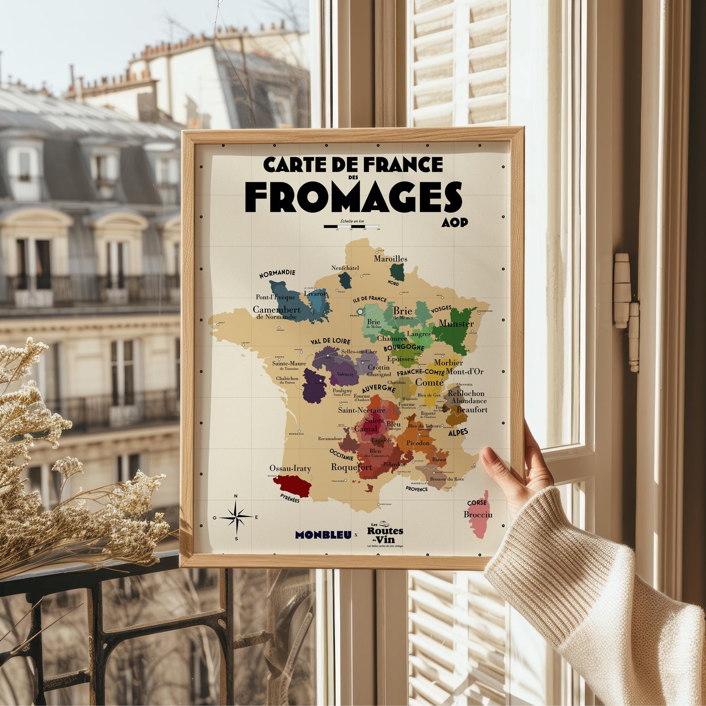 Carte des Fromages AOP x Monbleu