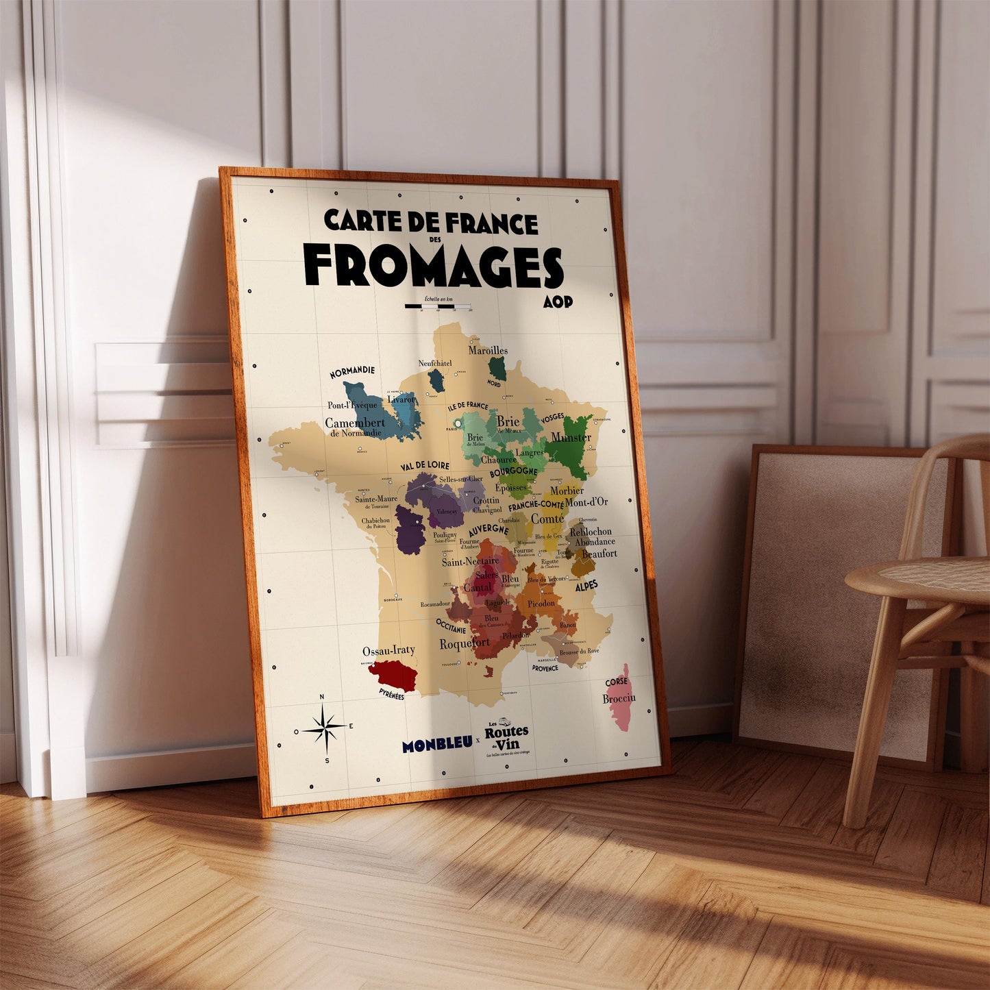 Carte des Fromages AOP x Monbleu