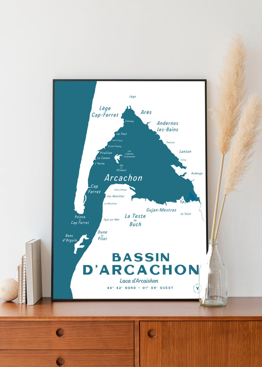 Carte du Bassin d'Arcachon