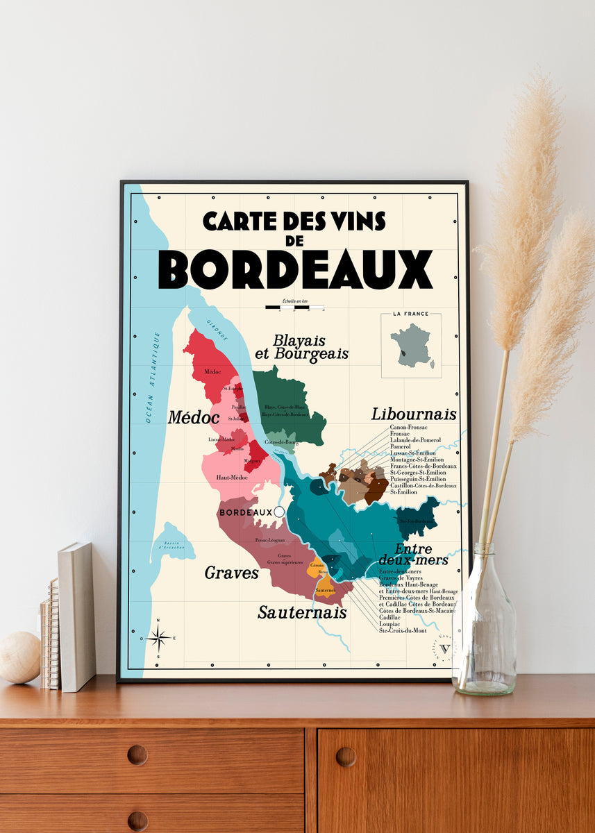 Affiche Vin Bordeaux - Affiche Vintage