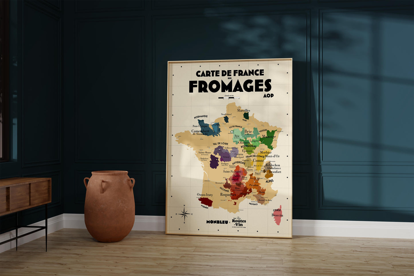 Carte des Fromages AOP x Monbleu