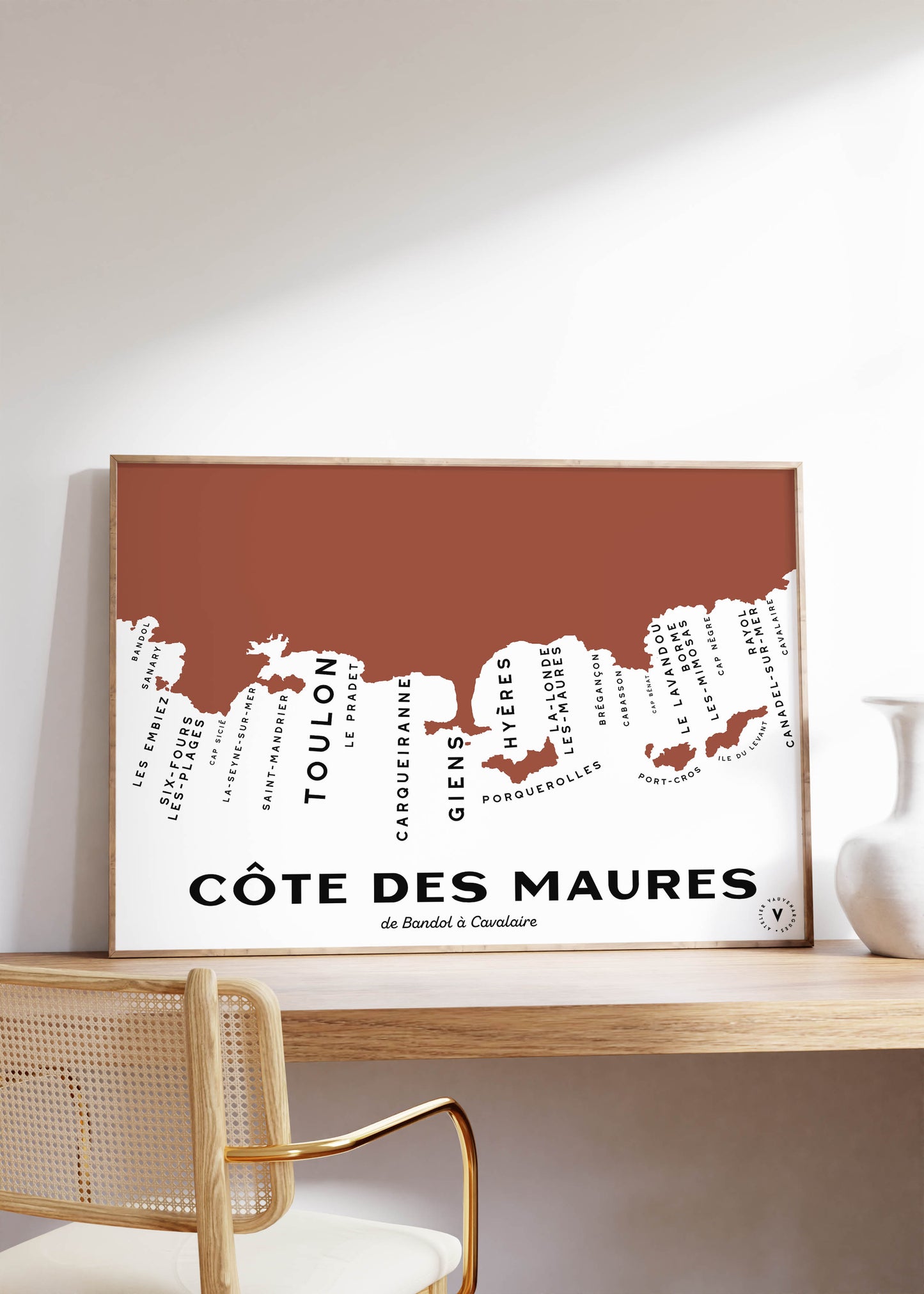 Carte de la Côte des Maures