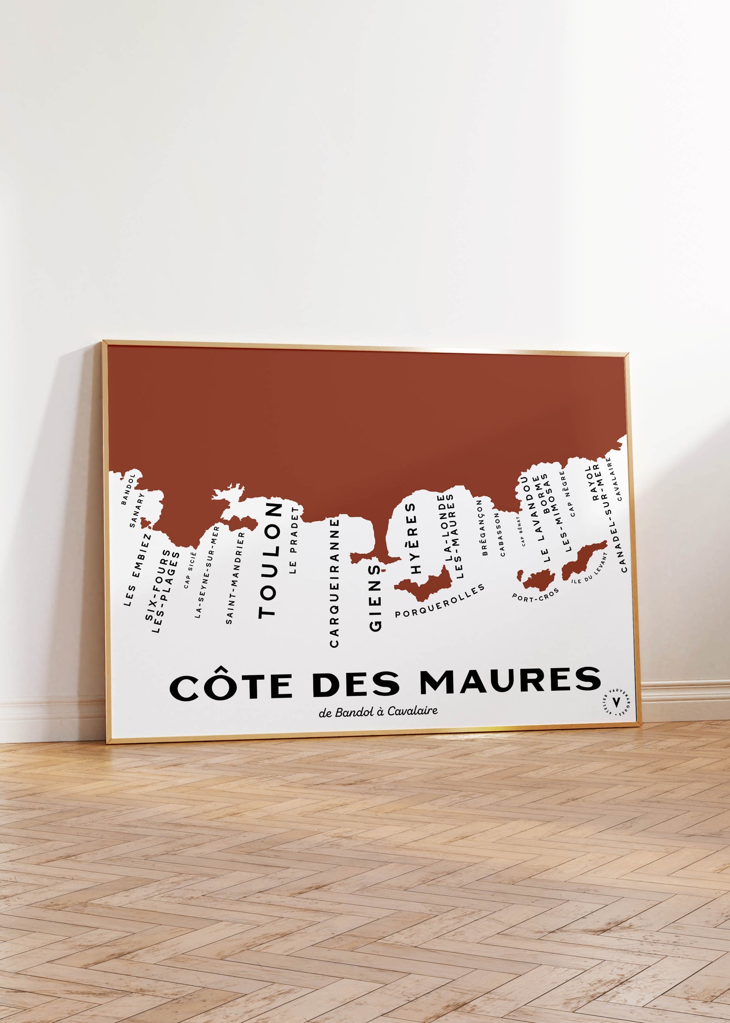Carte de la Côte des Maures