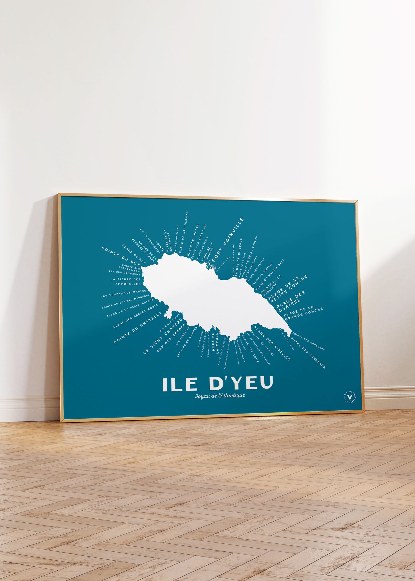 Carte de l'Île d'Yeu - bleu