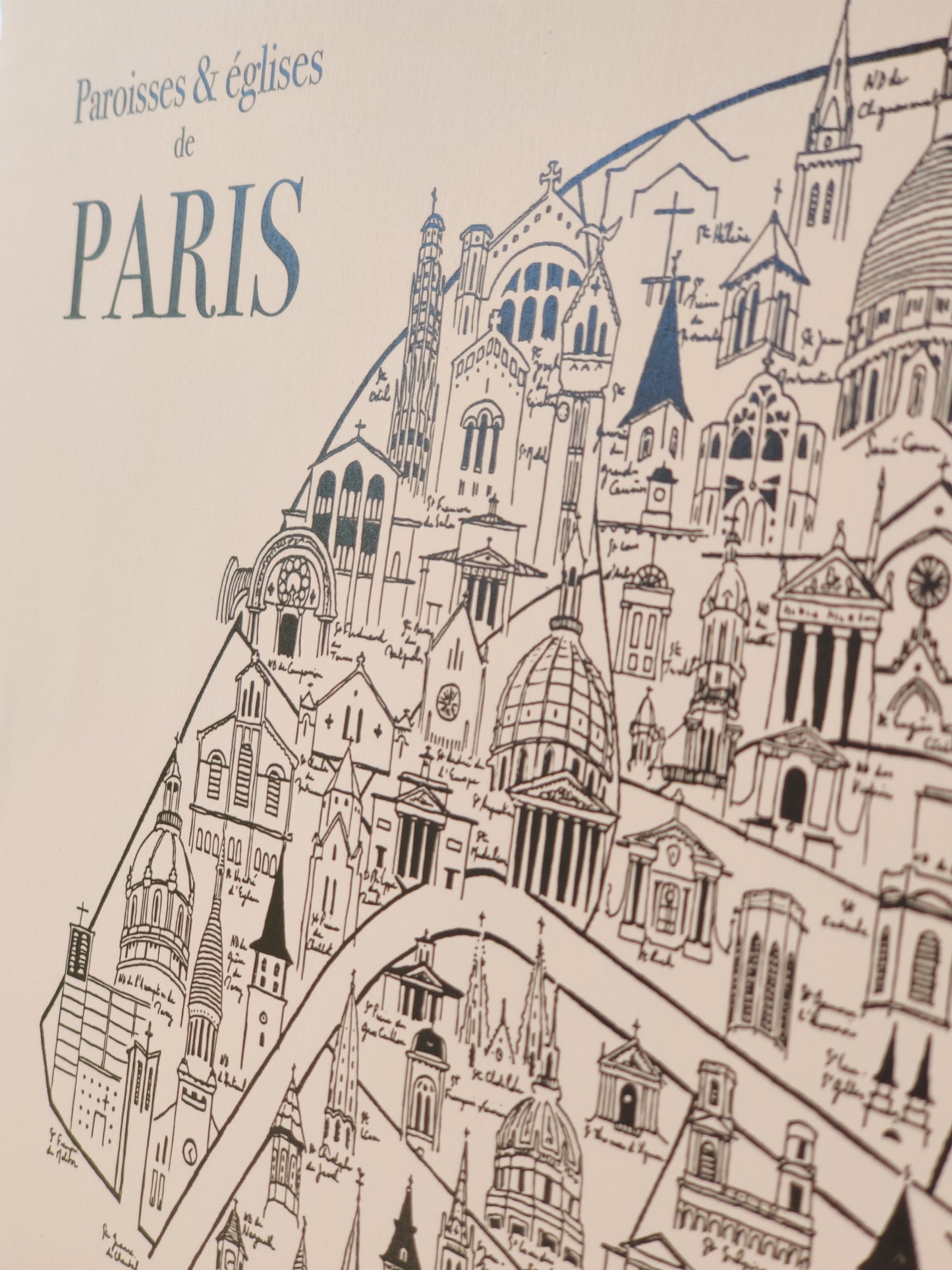 Carte des églises de Paris