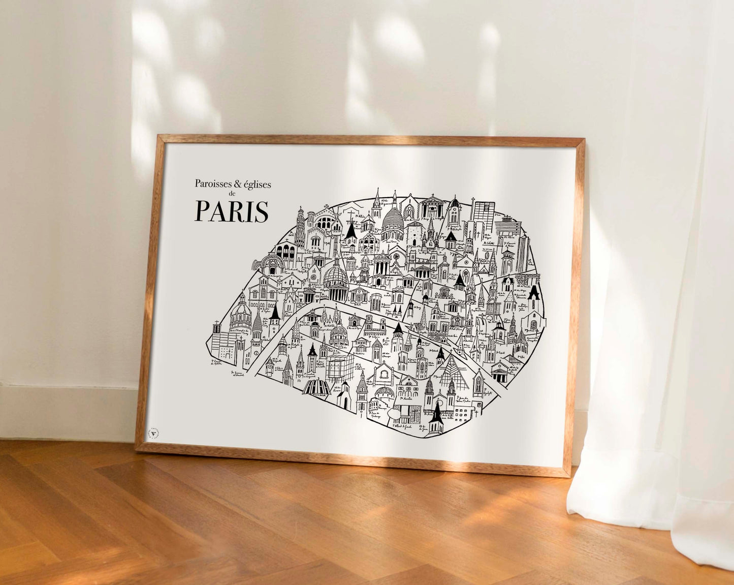 Carte des églises de Paris