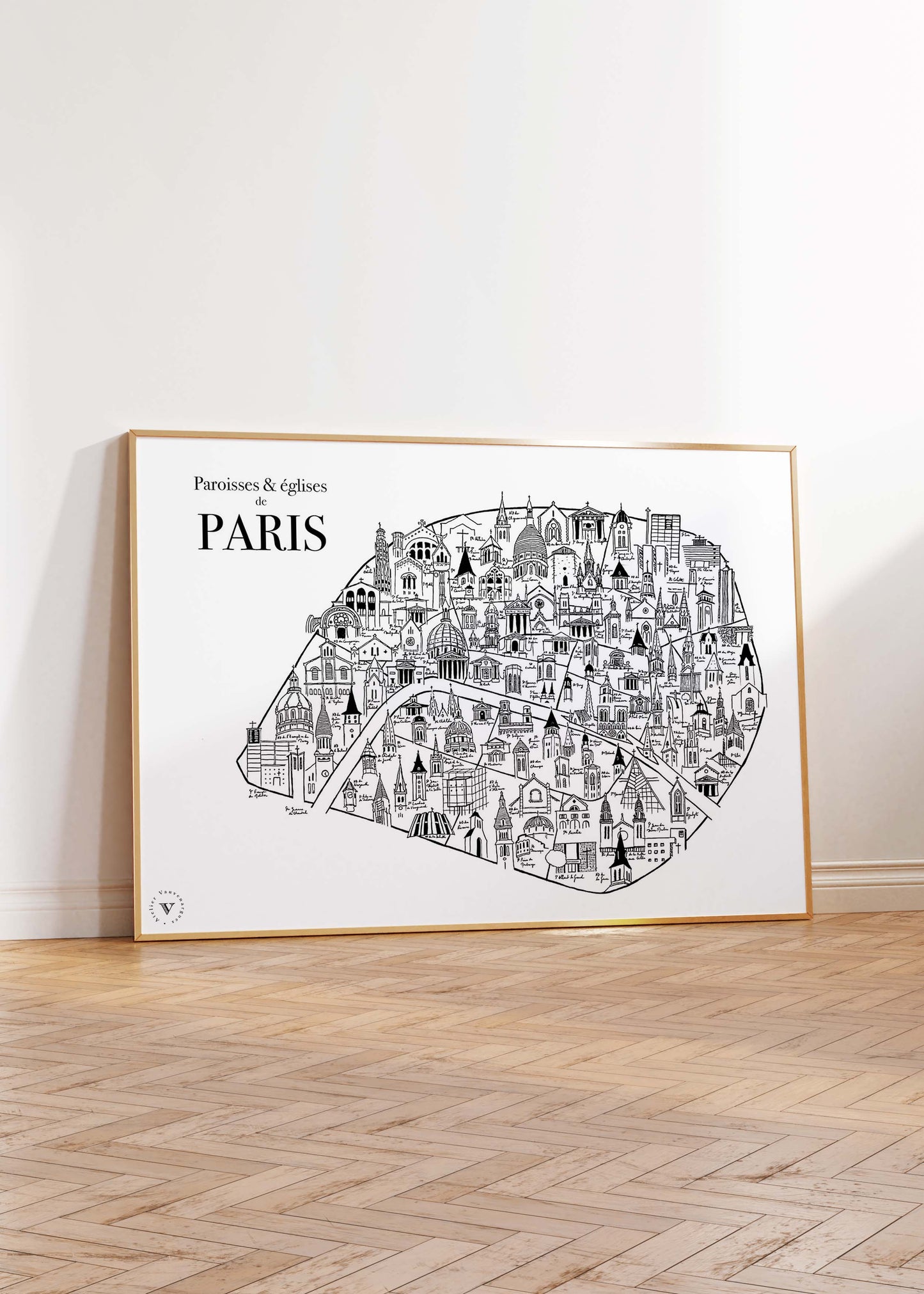 Carte des églises de Paris