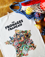 Charger l&#39;image dans la galerie, Torchon Carte des fromages Français - 100% coton bio 50x70 cm
