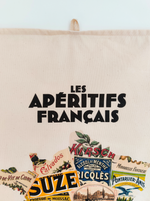 Charger l&#39;image dans la galerie, Torchon Carte des apéritifs Français - 100% coton bio 50x70 cm
