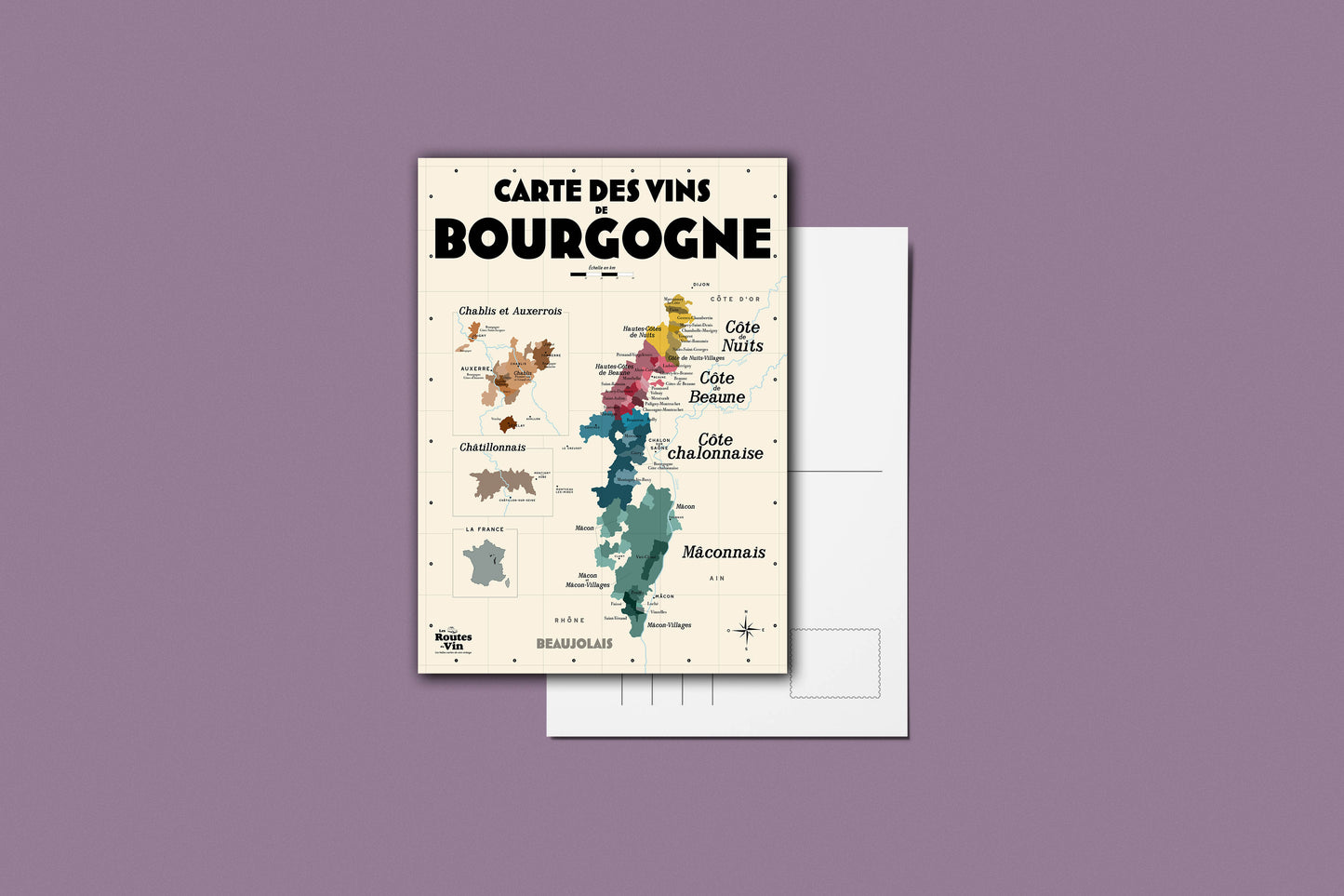 Pack 13 cartes postales Vins de France