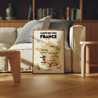 Carte des vignobles français