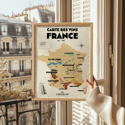 Carte des vignobles français