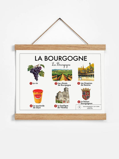 Planche scolaire - La Bourgogne