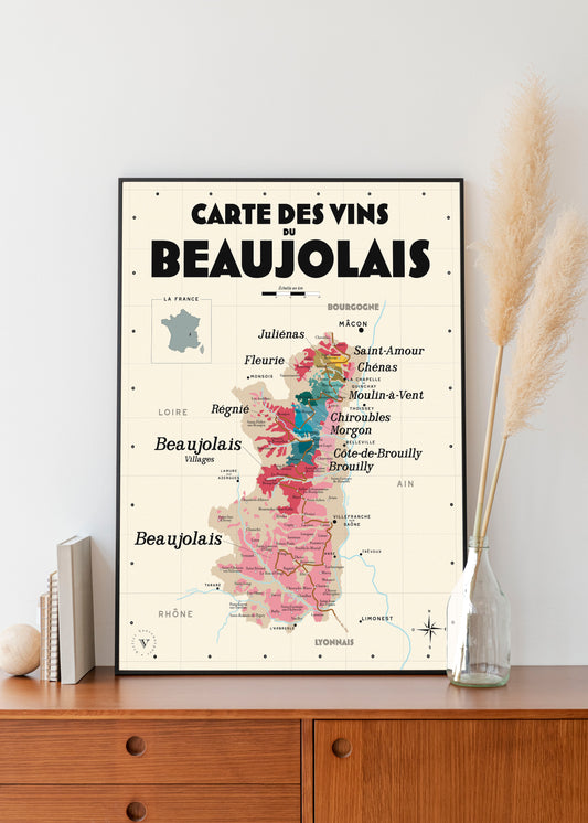 Carte des vins du Beaujolais