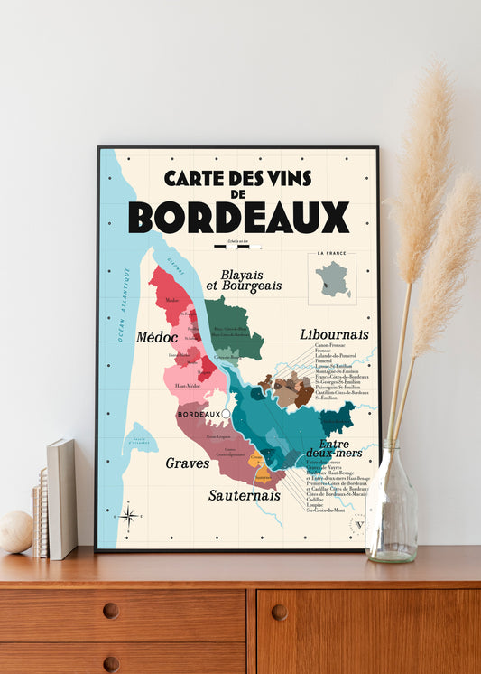 Carte des vins de Bordeaux