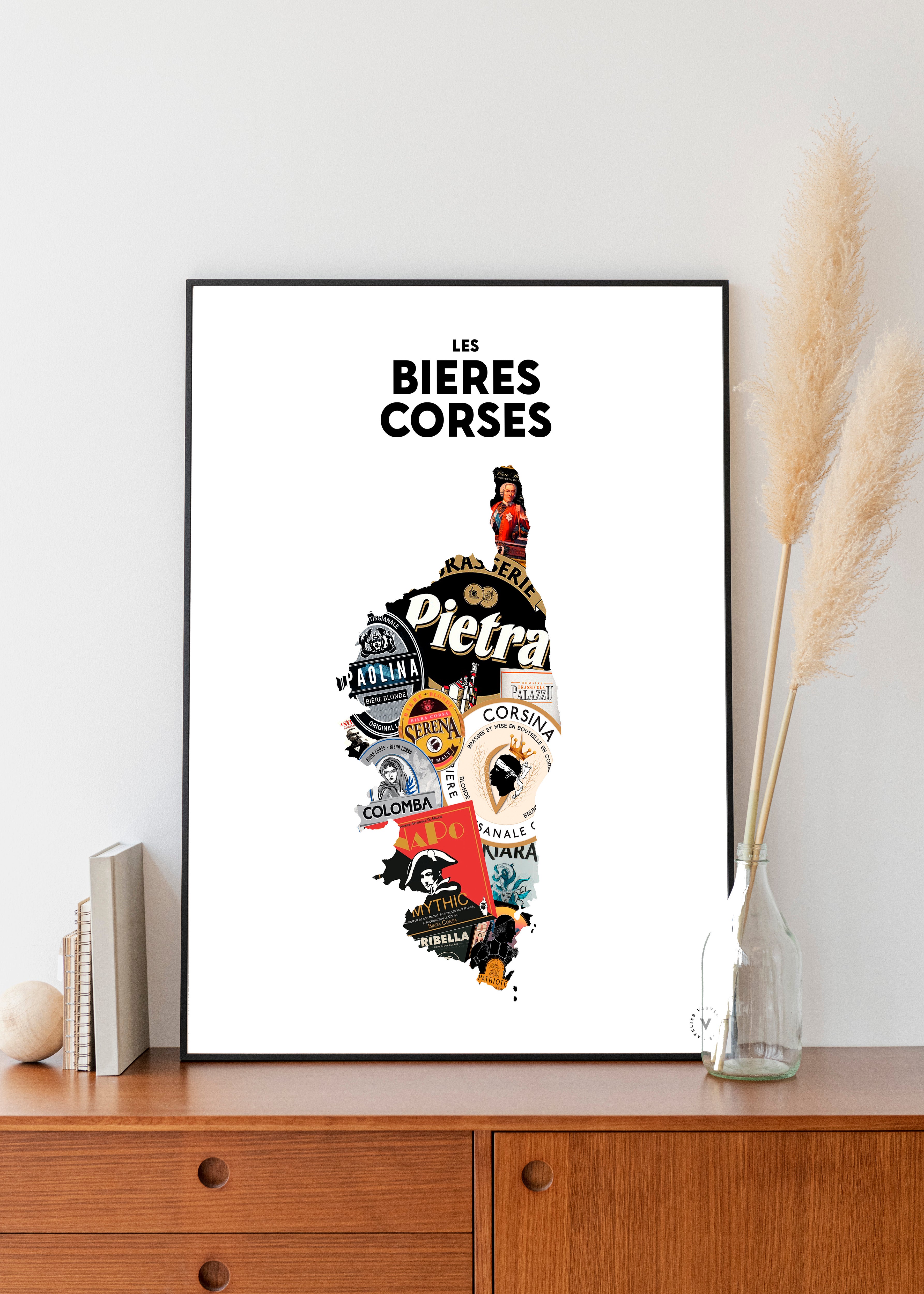 Carte des Bières corses - Affiche 30x40 cm