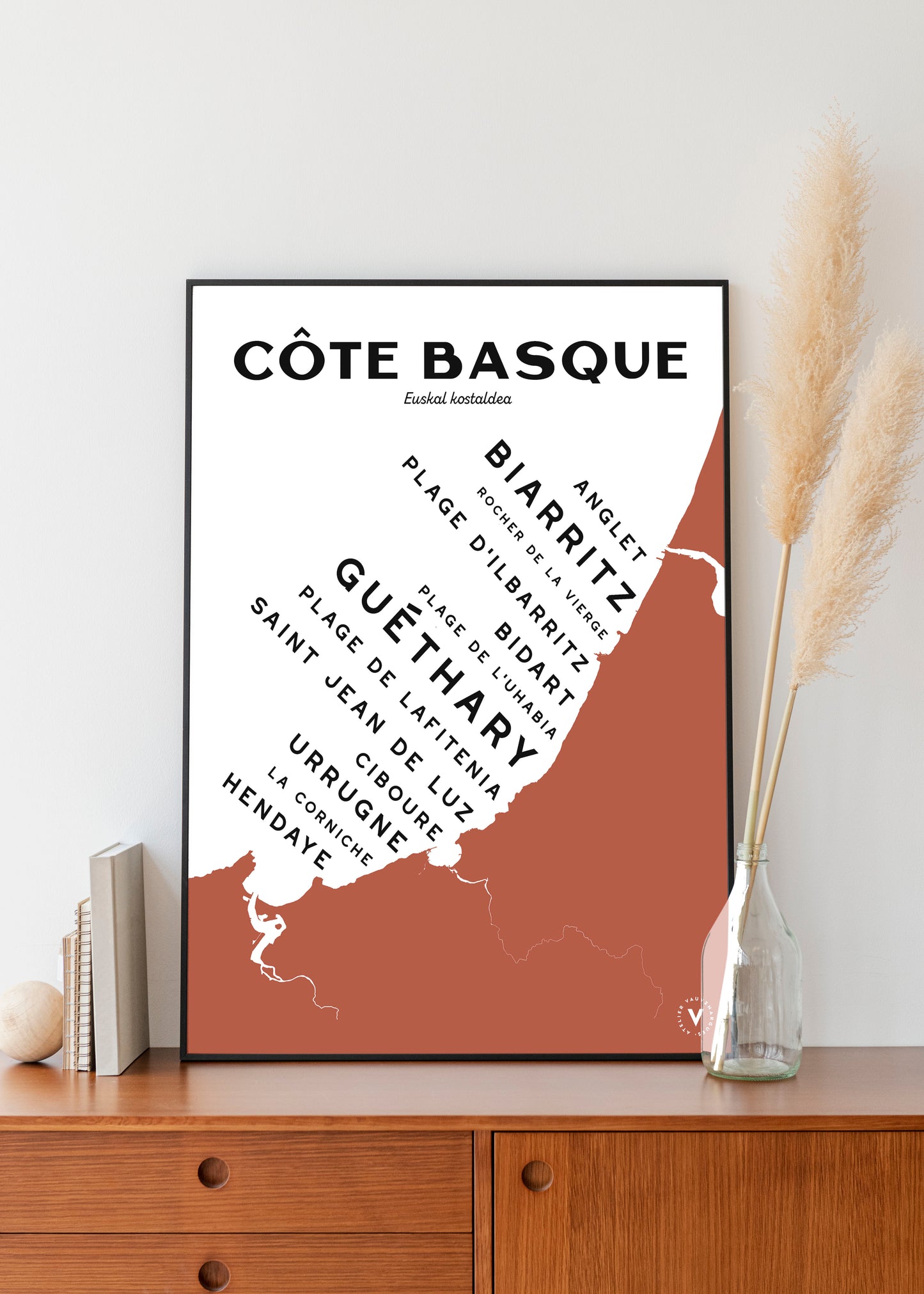 Carte de la Côte basque