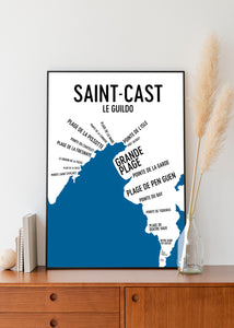 Carte de Saint Cast - Affiche 30x40 cm