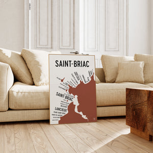 Carte de Saint Briac - Affiche 30x40 cm