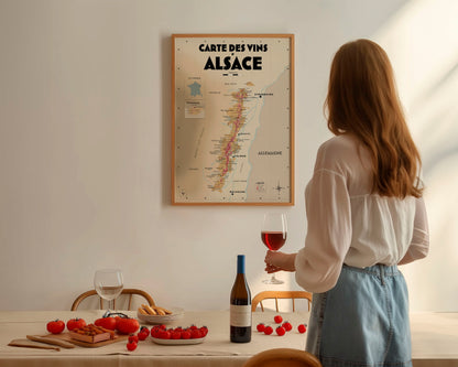 Carte des vins d'Alsace