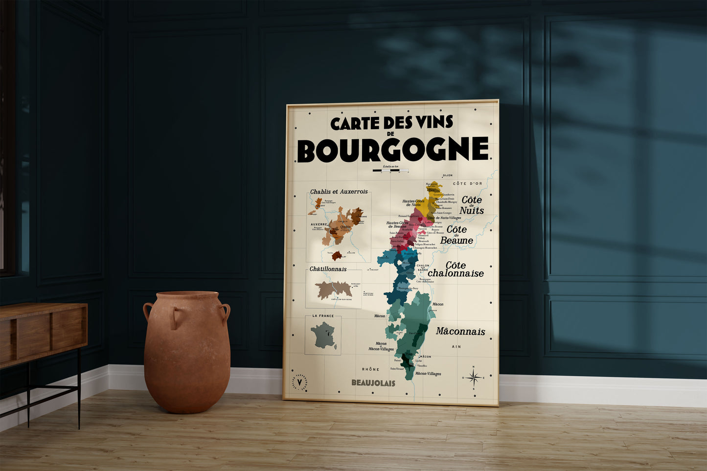 Carte des vins de Bourgogne