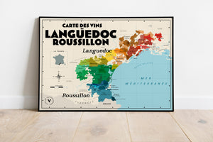 Carte des vins du Languedoc-Roussillon