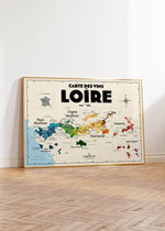 Charger l&#39;image dans la galerie, Carte des vins de Loire - Affiche 30x40 cm ou 50x70 cm

