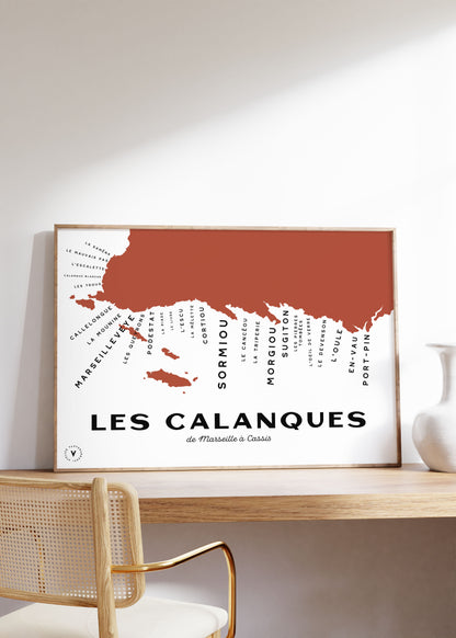 Carte des Calanques