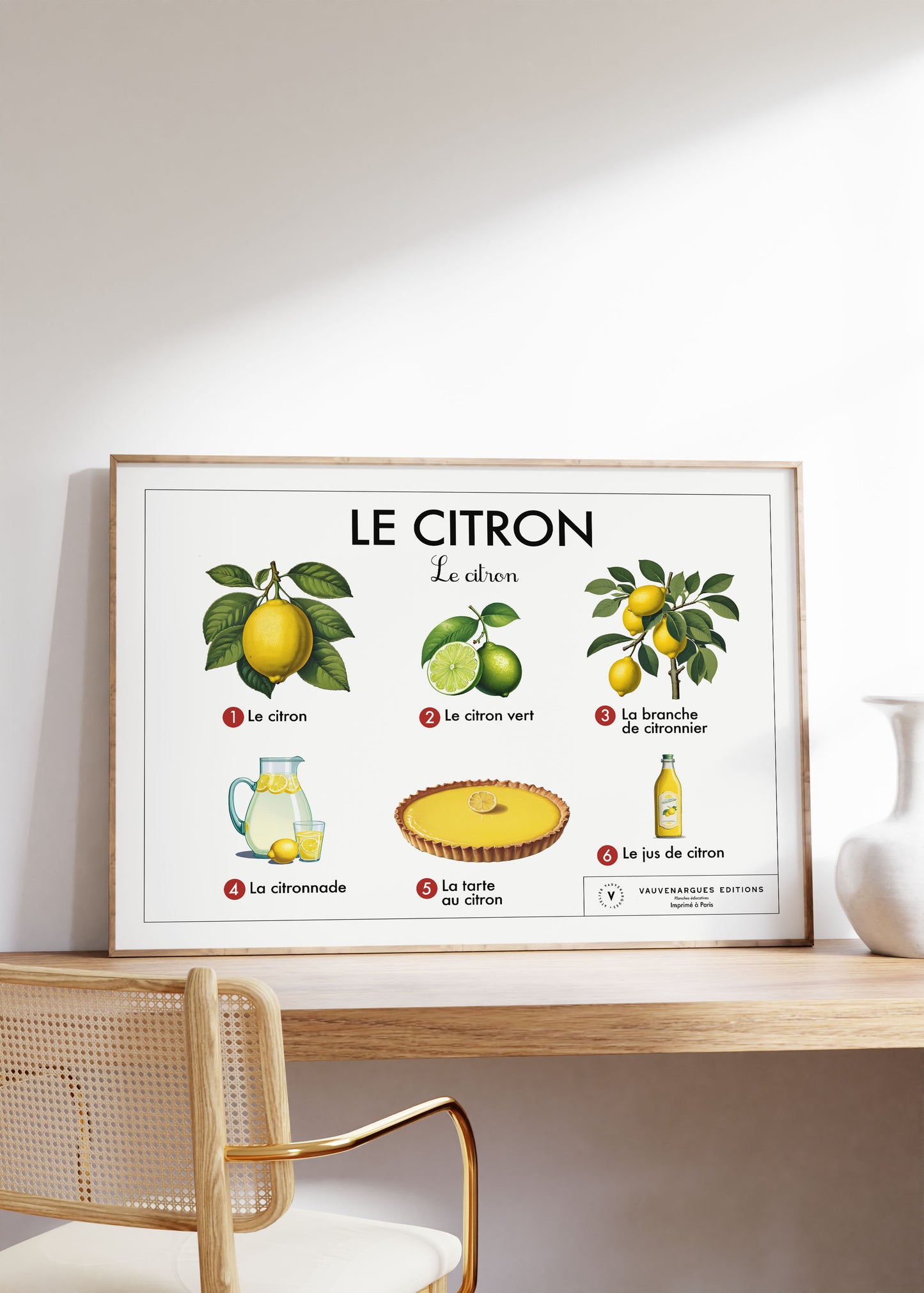 Planche scolaire - Le citron