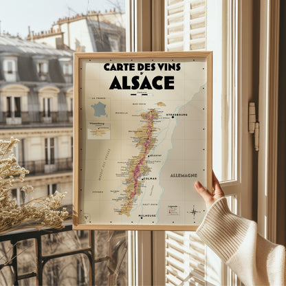 Carte des vins d'Alsace