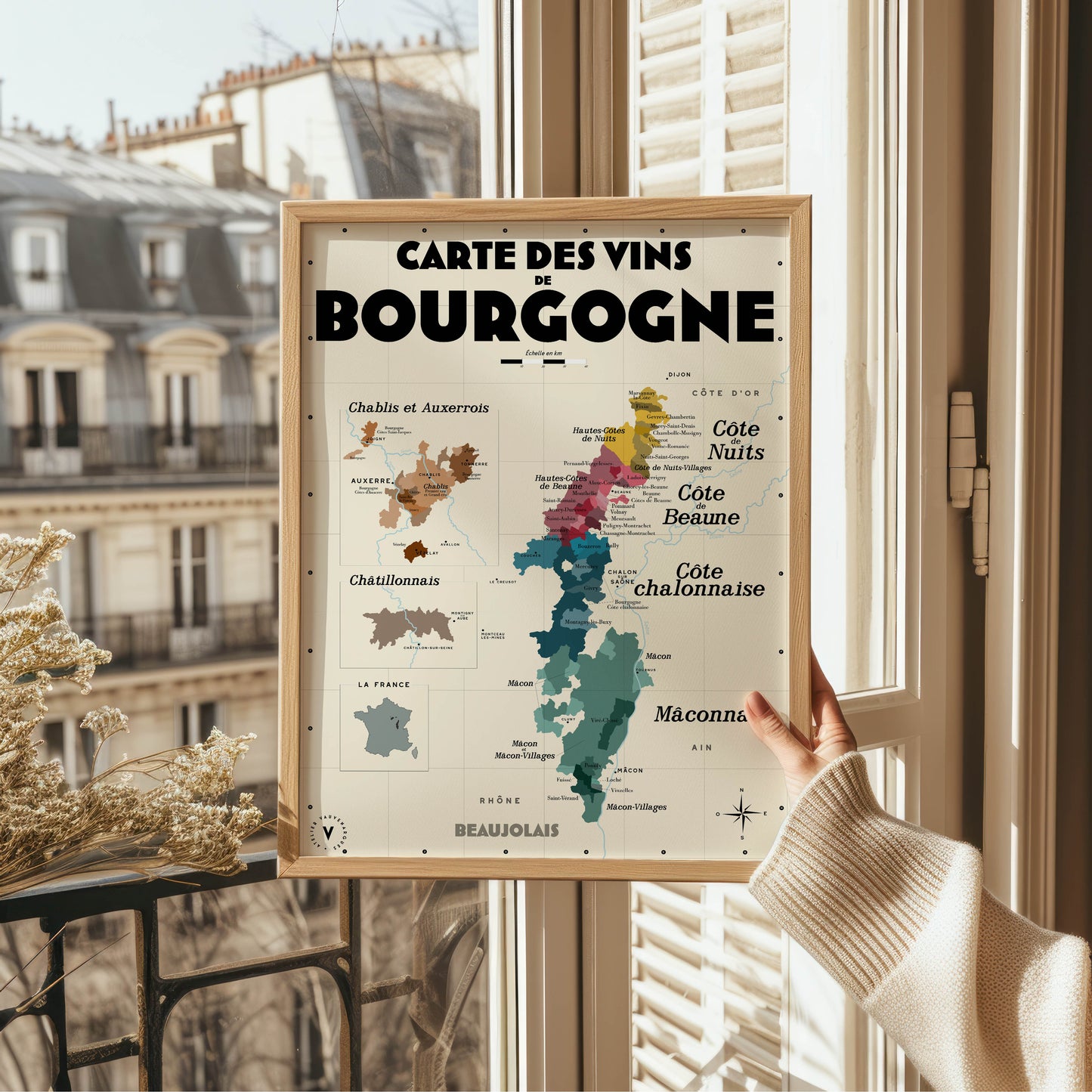 Carte des vins de Bourgogne