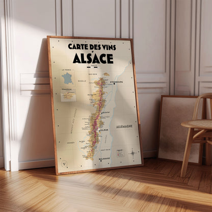 Carte des vins d'Alsace