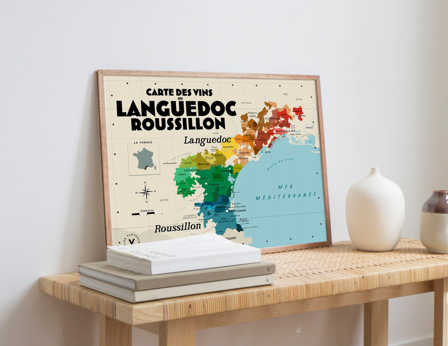 Carte des vins du Languedoc-Roussillon