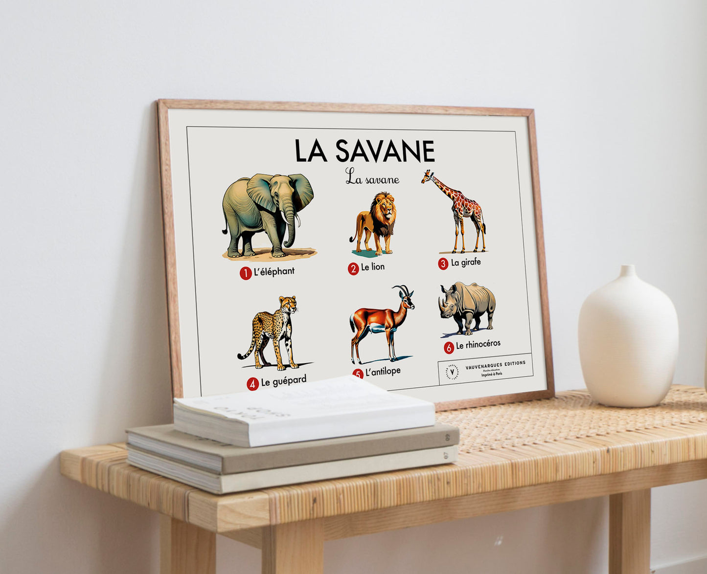 Planche scolaire - La savane