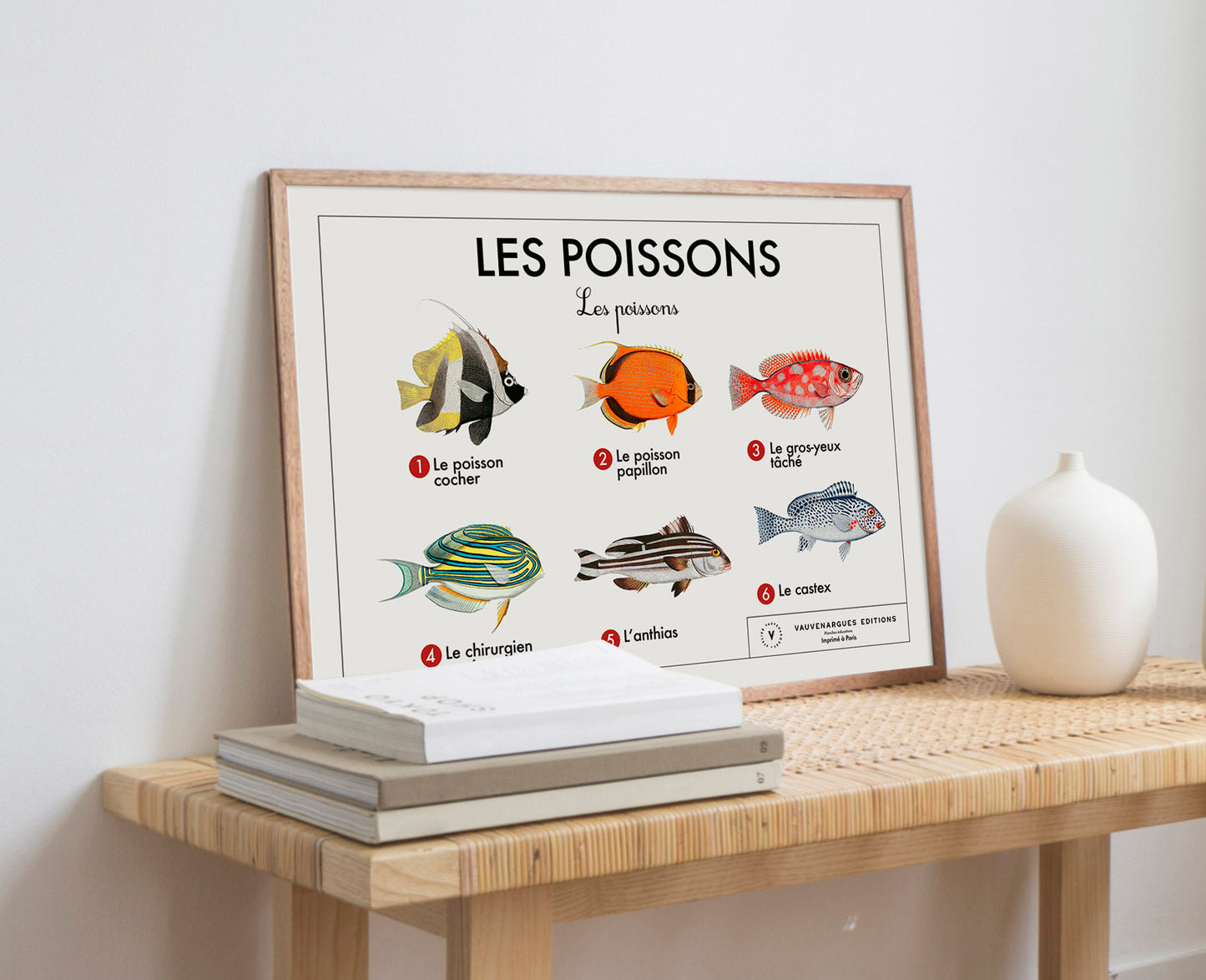 Planche scolaire - Les poissons