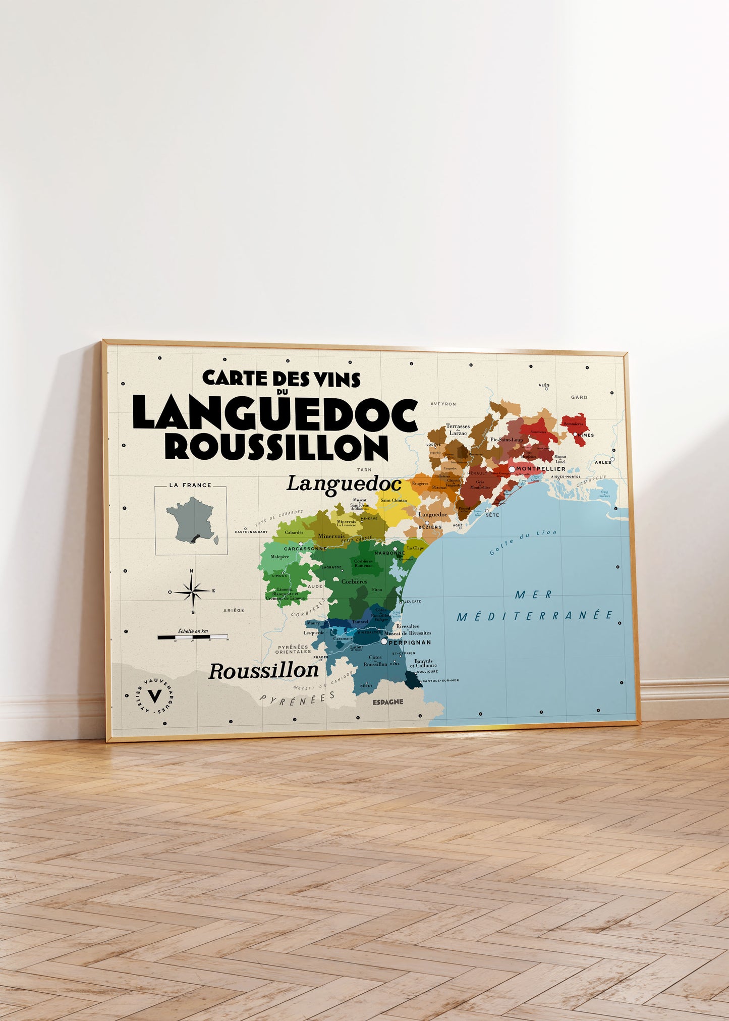 Carte des vins du Languedoc-Roussillon