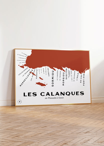 Carte des Calanques