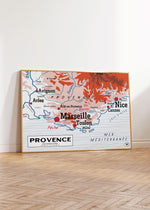 Charger l&#39;image dans la galerie, Carte scolaire vintage de la Provence
