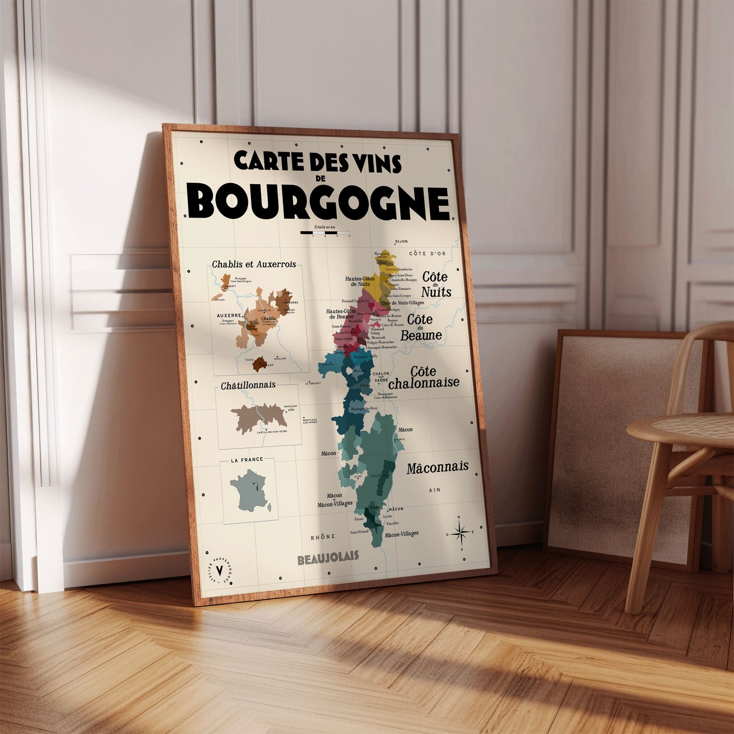 Carte des vins de Bourgogne