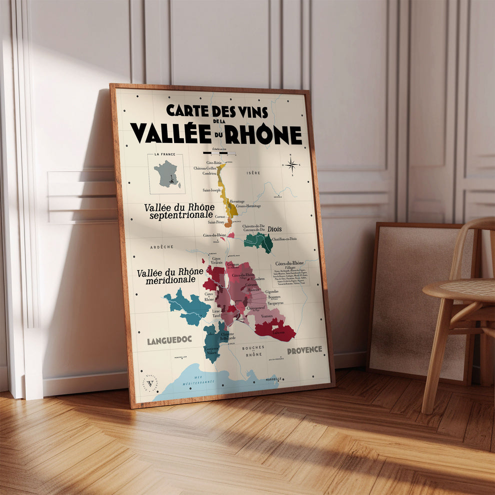 Carte des vins de la Vallée du Rhône – Atelier Vauvenargues