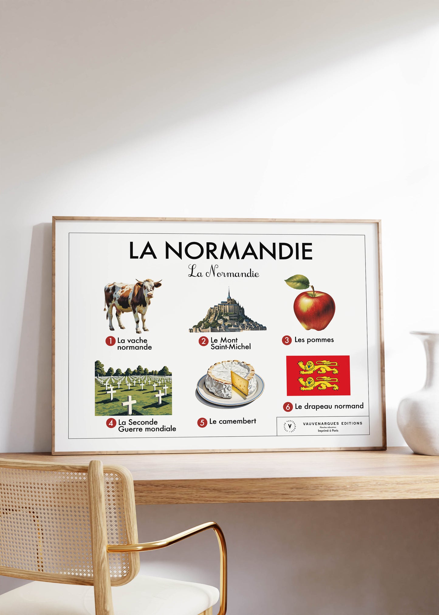 Planche scolaire - La Normandie