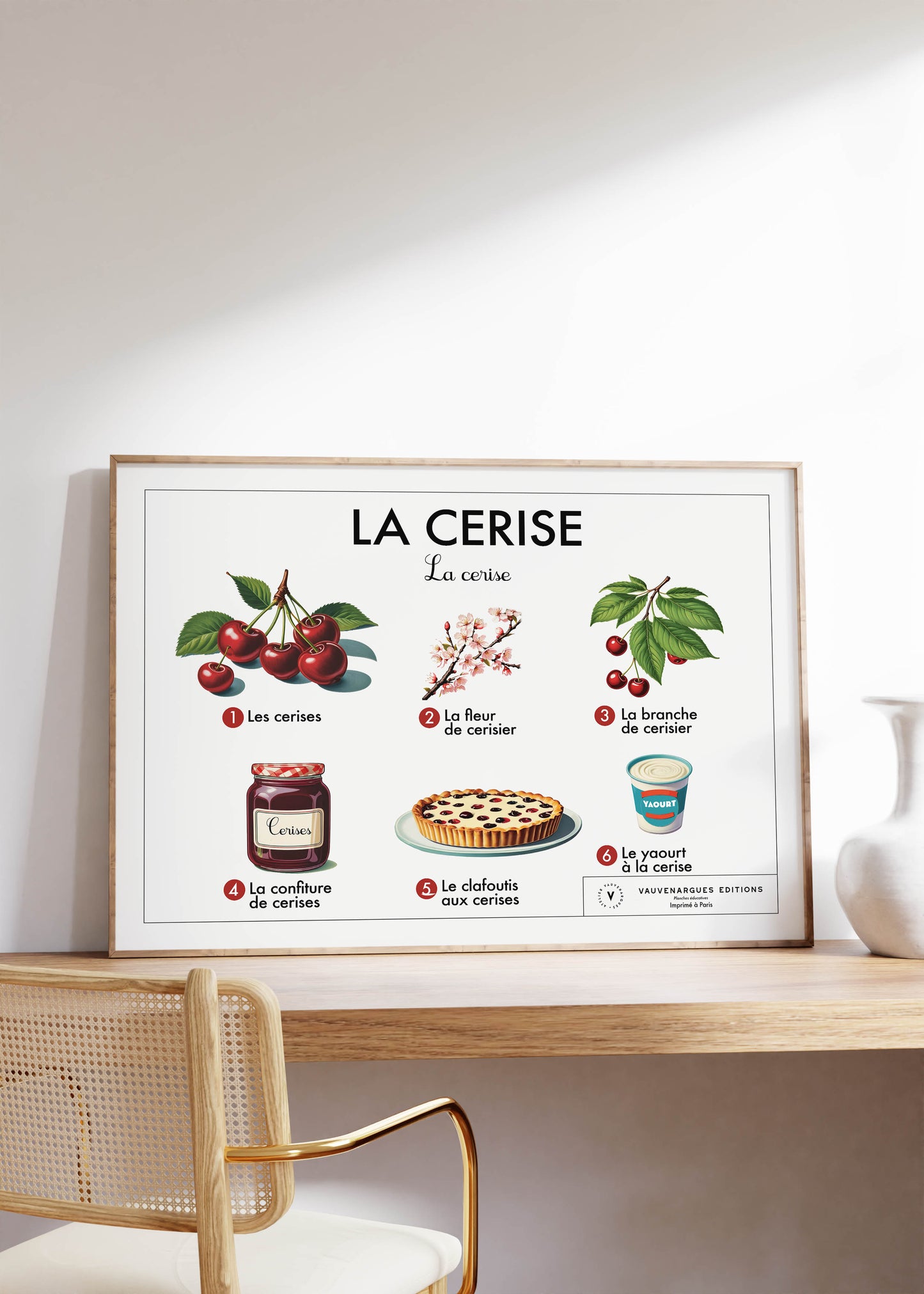 Planche scolaire - La cerise