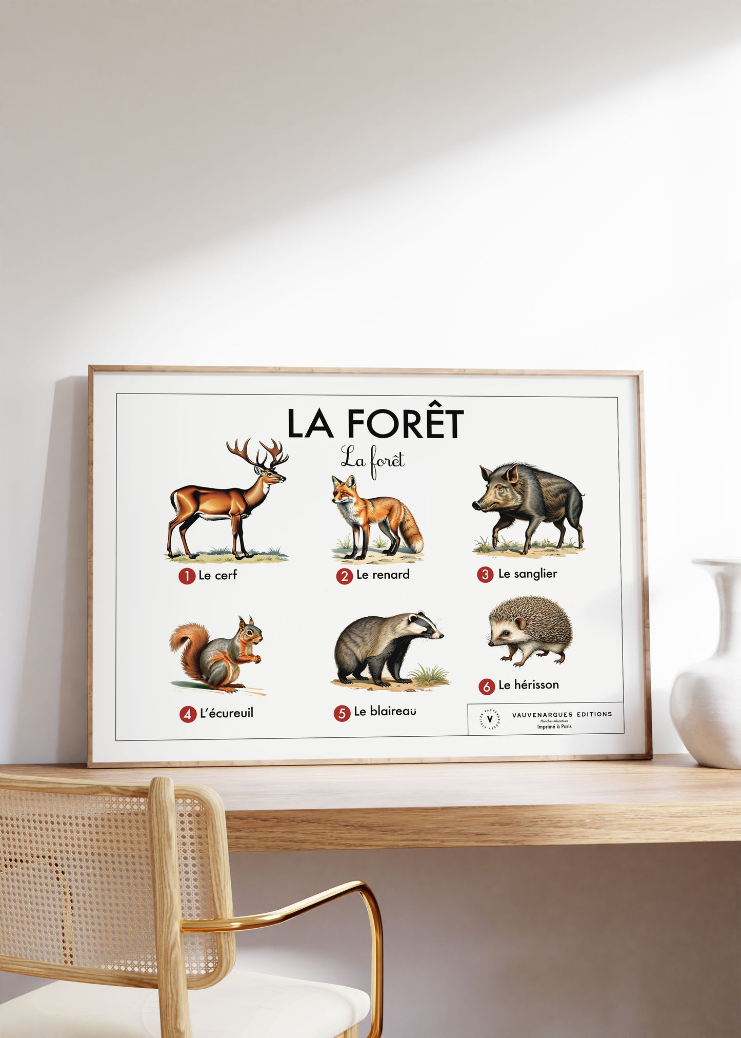 Planche scolaire - La forêt