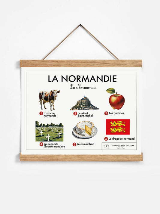 Planche scolaire - La Normandie