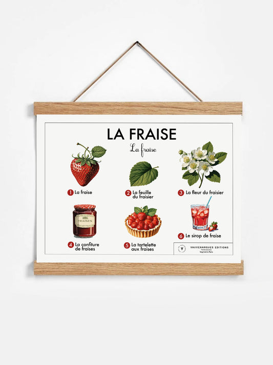 Planche scolaire - La fraise