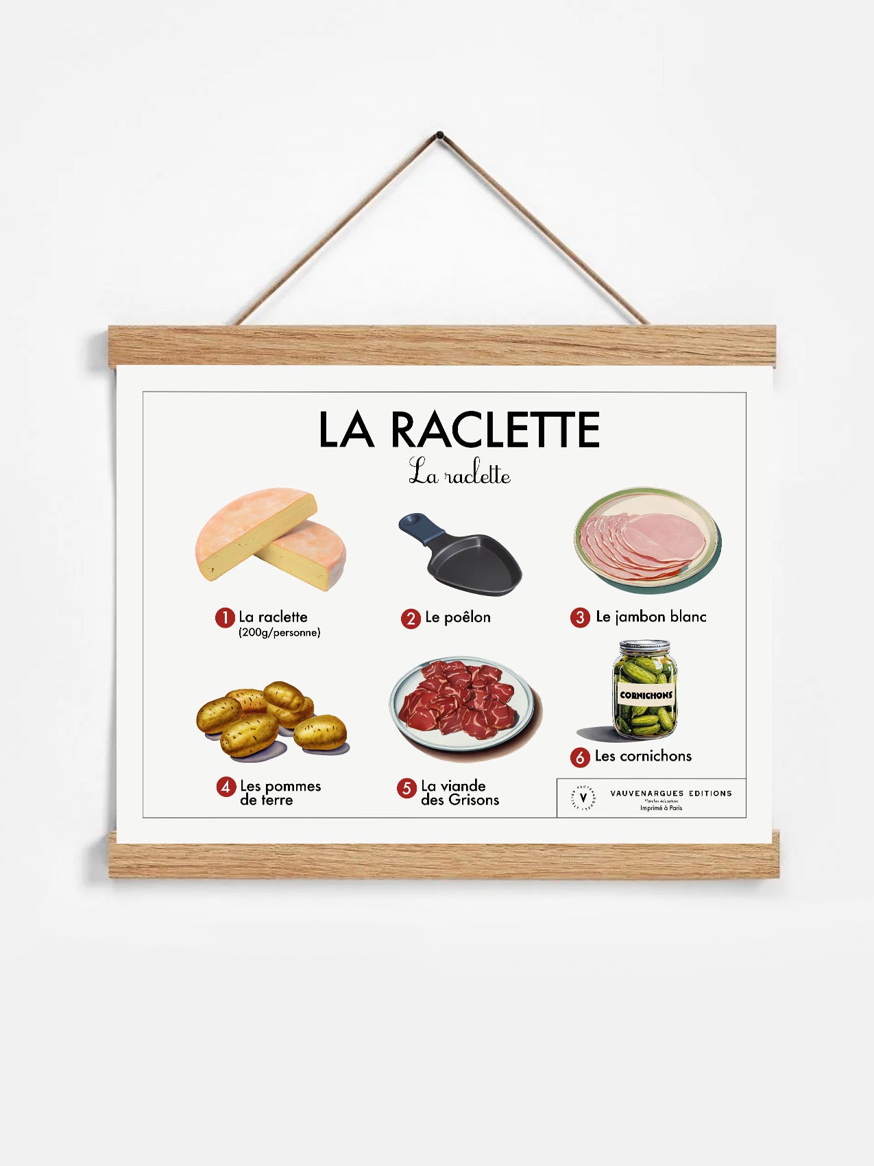 Planche scolaire - La raclette
