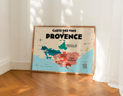 Carte des vins de Provence