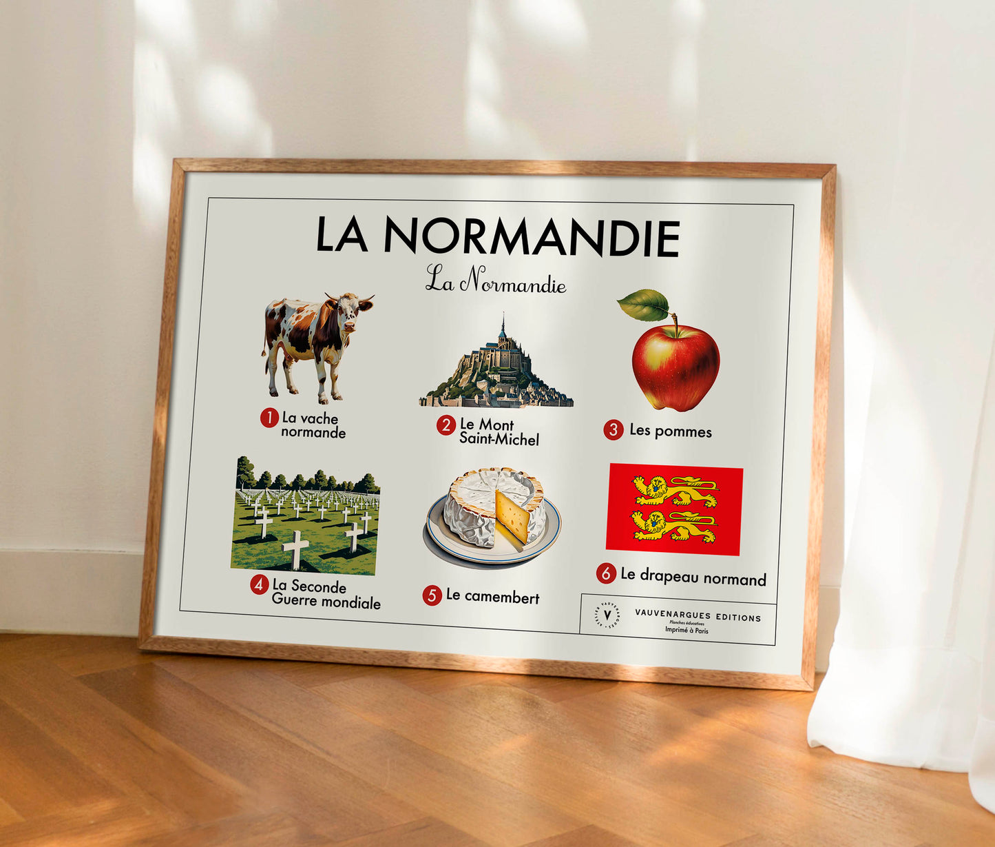 Planche scolaire - La Normandie