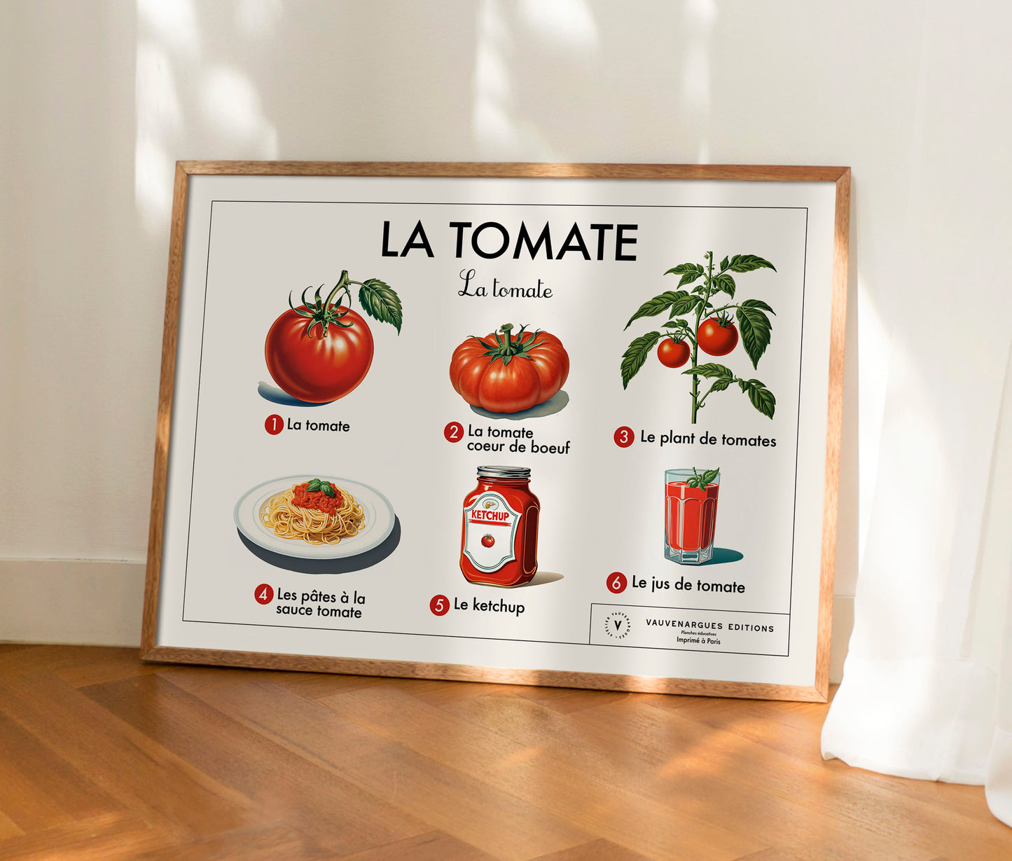 Planche scolaire - La tomate